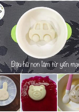 Hình của món Đậu hủ non yến mạch cho bé.