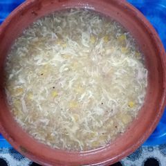 A picture of Chicken corn soup.
