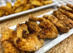 Foto principal de Pollo estilo frito con panko en freidora de aire