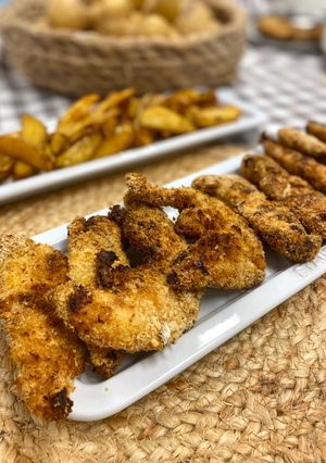 Foto principal de Pollo estilo frito con panko en freidora de aire