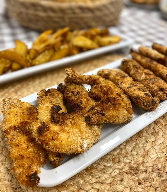 Foto principal de Pollo estilo frito con panko en freidora de aire