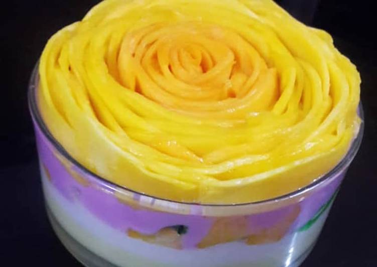 Recipe of Homemade Mango custard delight