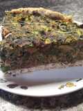 Tarta de muchas verduras verdes