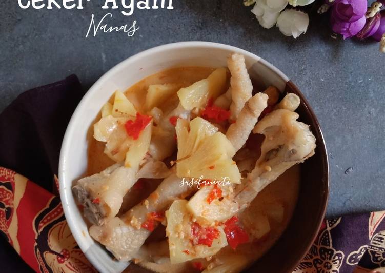 Resep Gulai ceker ayam nanas yang Enak