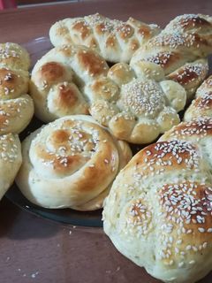 عکسی از دستور نان ترکیه ای کنجدی