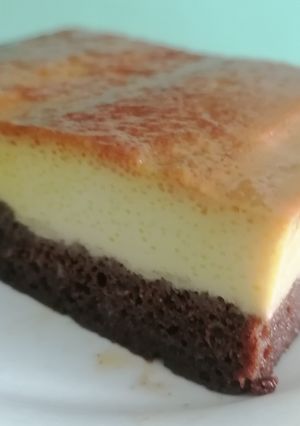O poză a rețetei Chocoflan (cremă de zahăr ars cu blat).