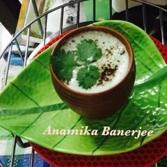 A picture of Masala Chhaas or Spiced Buttermilk.
