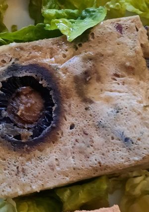 Una foto de Pudin de champiñones en microondas