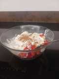 Postre de Yogurt, Fresas y Plátano