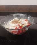 Postre de Yogurt, Fresas y Plátano