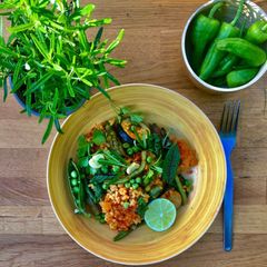 A picture of Green Vegetable Paella 🌱🌿.