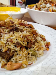 A picture of Beef biriyani.