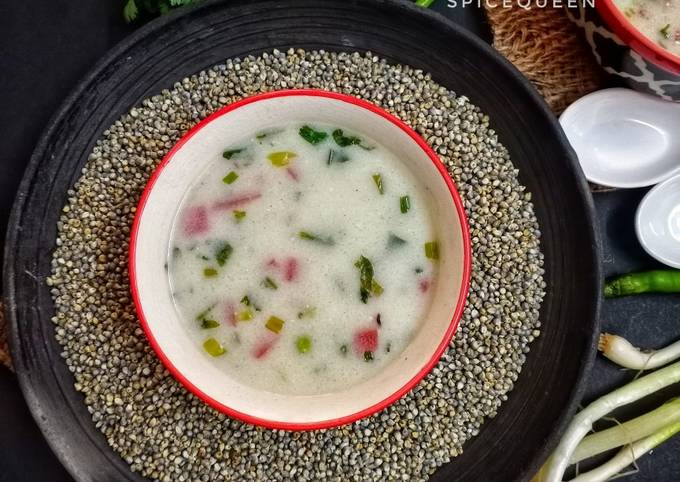 Recipe of Quick Smoky Pearl Millet / Bajri Soup