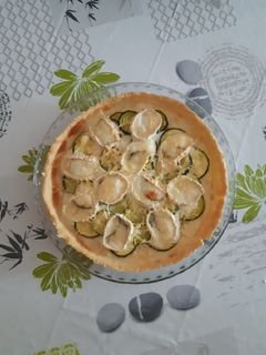 Une photo de Tarte courgette/chèvre