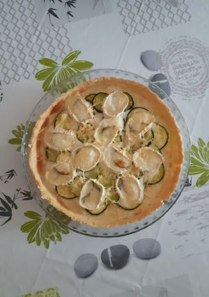 Une photo de Tarte courgette/chèvre