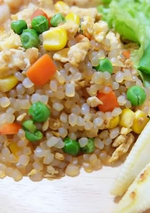 รูปของ ข้าวผัดบุกเม็ดข้าว (อาหารคลีน)