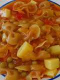Guiso de fideos moñitos a mi manera