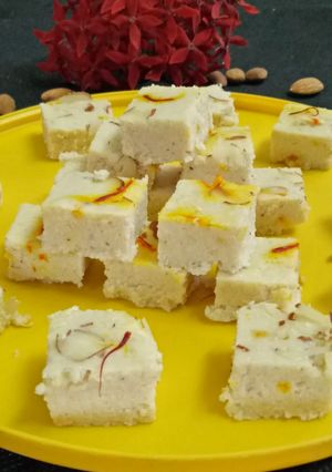 A picture of Steam paneer burfi.