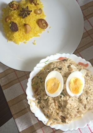 কাজু মোতি পোলাও চিকেন ভর্তা(kaju moti pulao chicken bharta recipe in Bengali) রেসিপির প্রধান ছবি