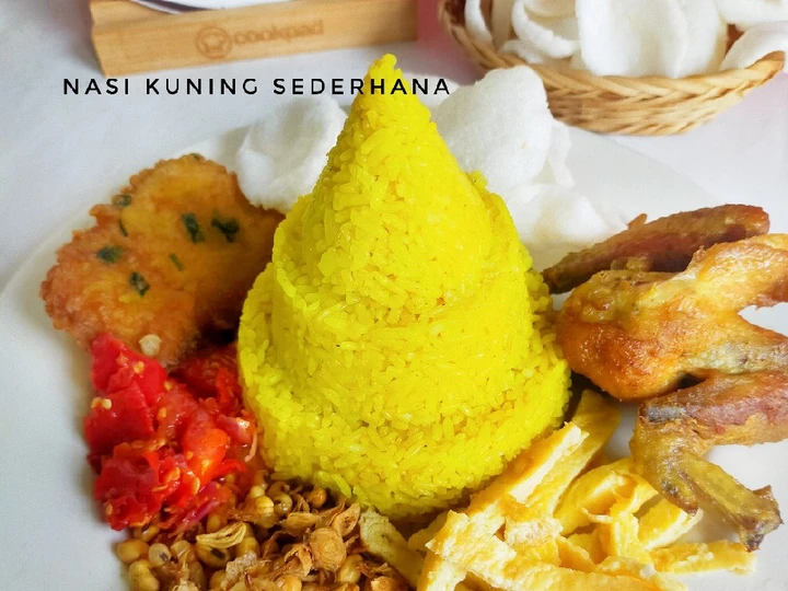 Cara Mudah Membikin Resep  Nasi Kuning Sederhana yang Lezat, Enak