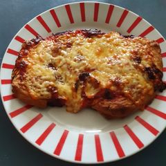 A picture of Twice baked Pizza.