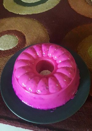 Foto resep Puding Susu Buah Naga