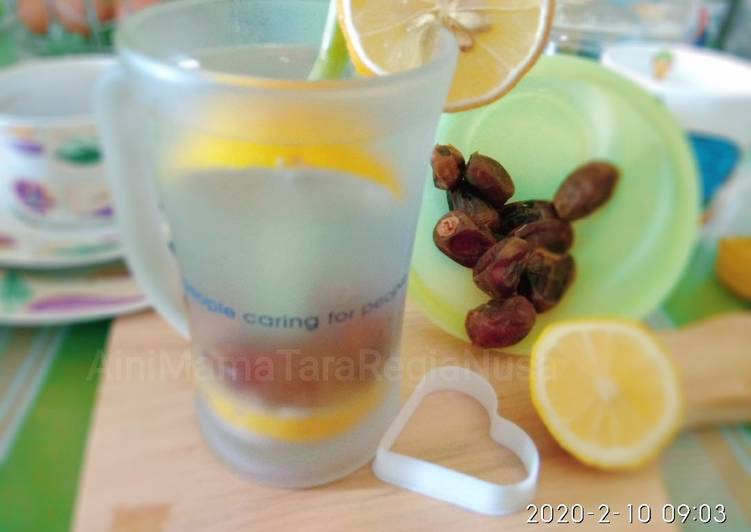 Resep Infuse water Lemon Kurma Sereh yang Lezat