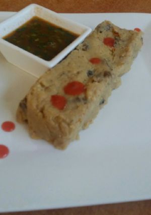A picture of Mashed plantain with beef.