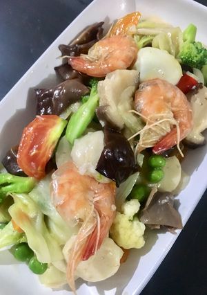 Foto resep CapCay Goreng Seafood