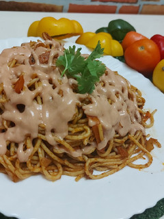 A picture of Spicy Spaghetti BBQ Flavour.