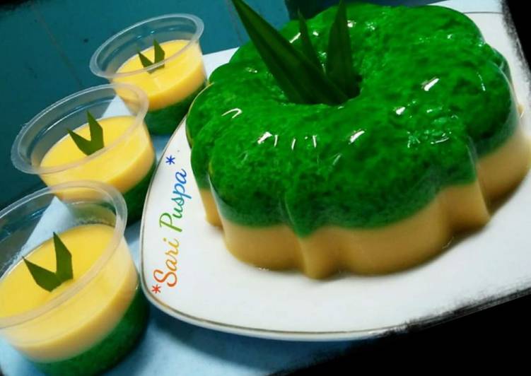 Cara buat Puding Lumut Butter  Anti Gagal