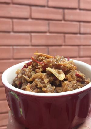 Foto resep Ikan Asin Tumbuk Pedas ala Enin