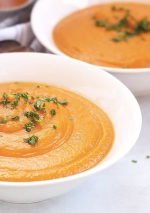 A picture of Thai Butternut & Carrot Soup.