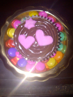 Una foto de Cup cake de chocolate y fantasia