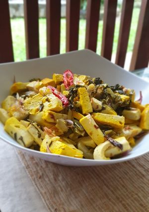 Foto resep Tumis Sawi Asin Tahu Kuning