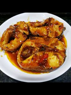Hình của món Cá lóc kho tiêu.