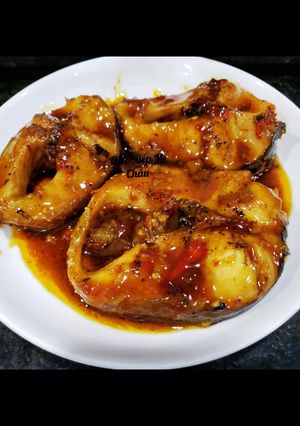 Hình của món Cá lóc kho tiêu.