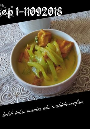Foto resep Lodeh tahu manisa