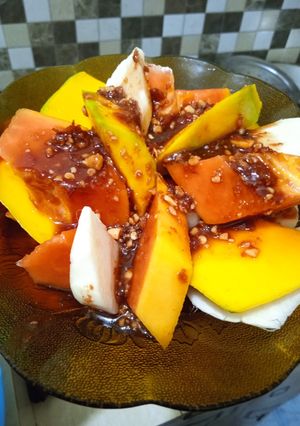 Foto resep Rujak buah seadanya