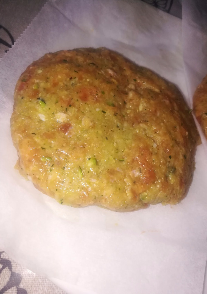 Una foto de Hamburguesa de carne y calabacín