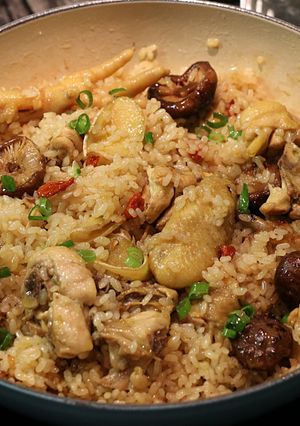 麻油香菇雞燉飯 的食譜成品照片