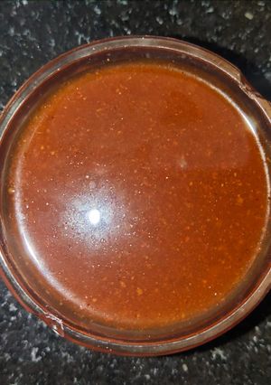 A picture of Imli chutney Tamarind chutney.
