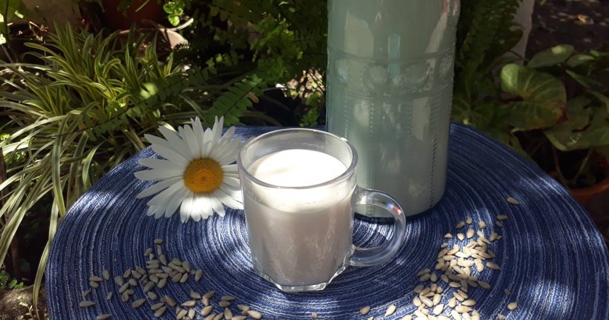 Leche de girasol Receta de Carolina Olivera  Cookpad