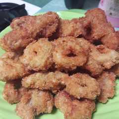 A picture of Cumi balut tepung roti crispy ala Niezz.