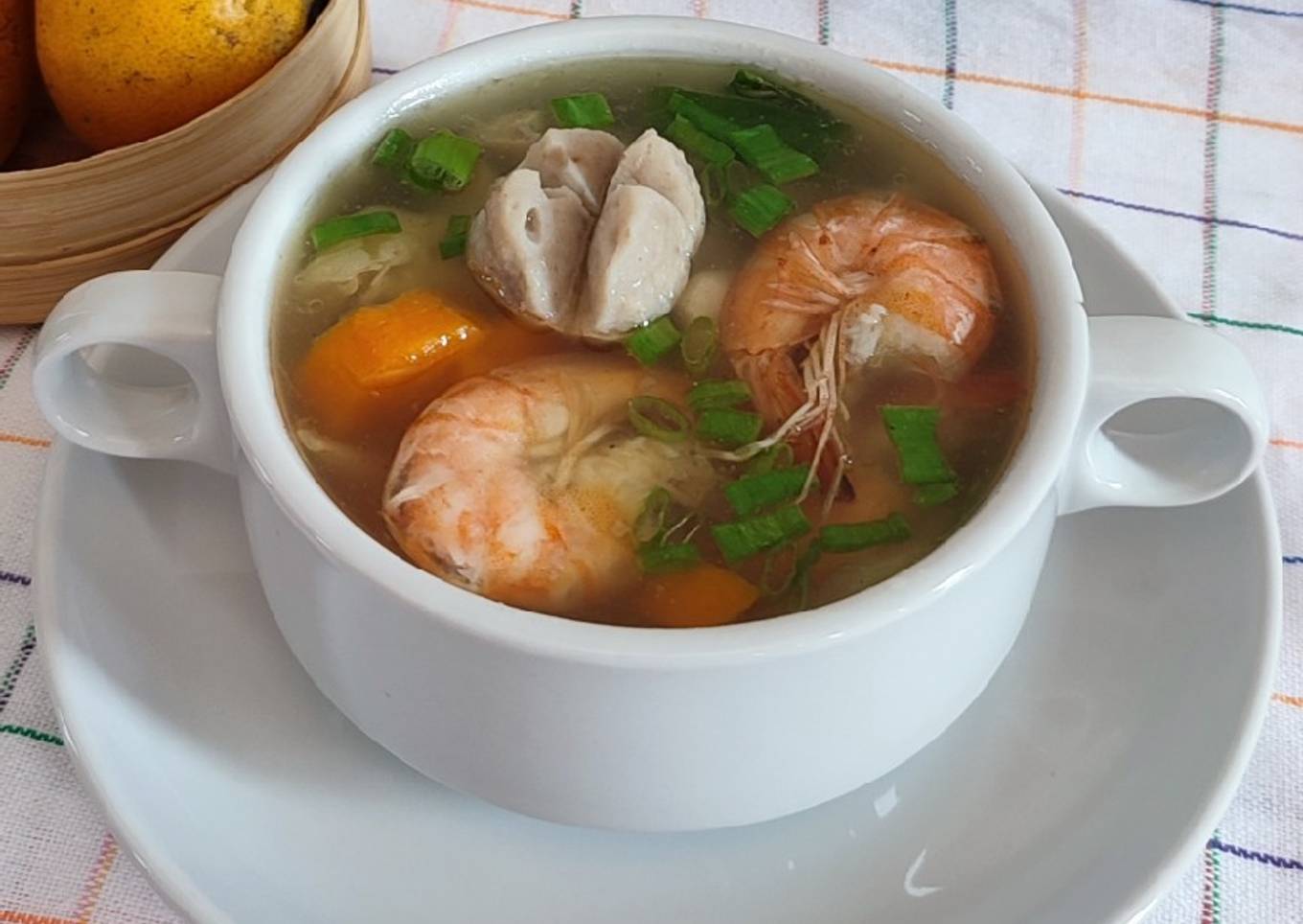 Sop Udang Bakso Sapi