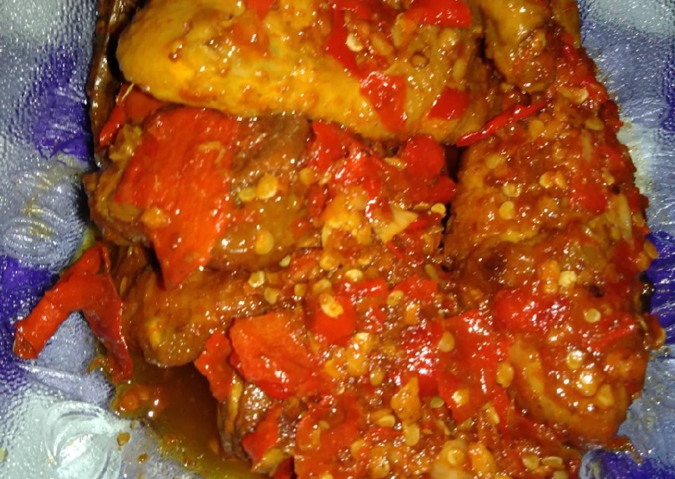 Ayam balado ala warung nasi padang