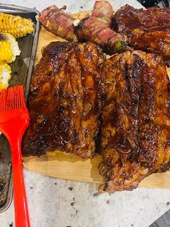 Una foto de Costillas con BBQ
