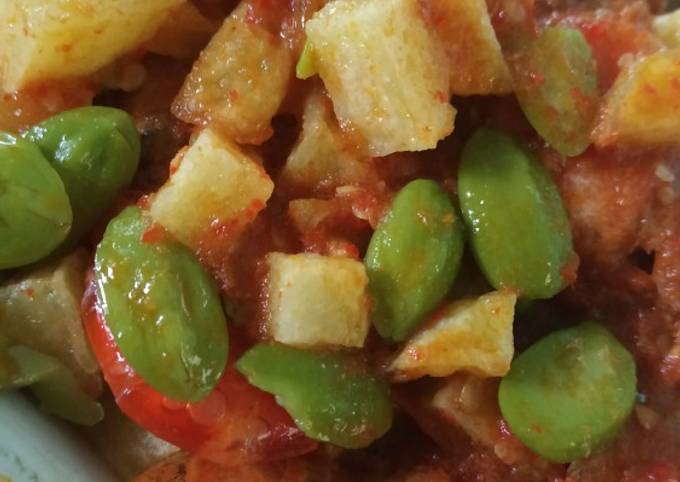 Resep: Sambal Kentang Goreng Petei Udang Praktis