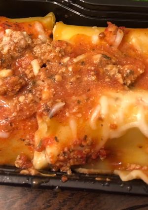 A picture of Turkey Lasagna roll.