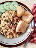 Nasi goreng daging daun temurui